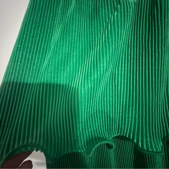 Green Ruffle Mini Dress - Picture 3 of 5